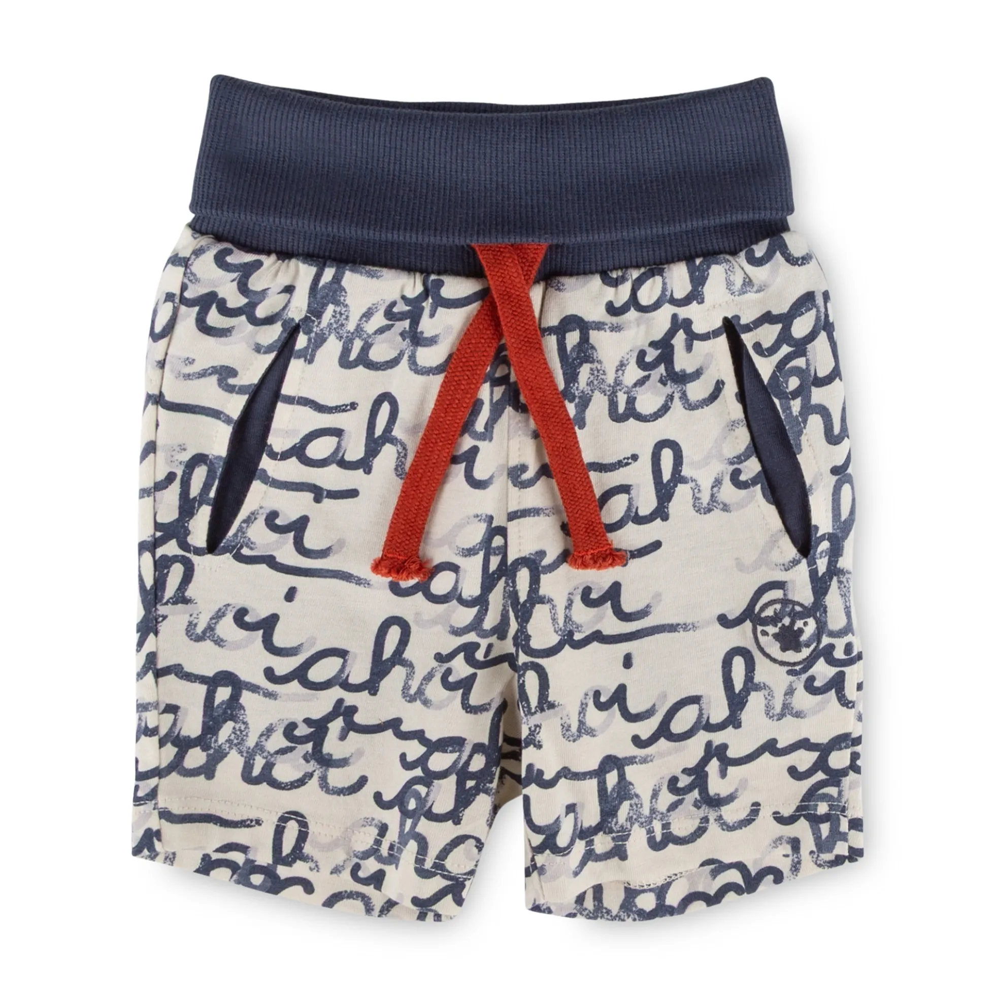 Baby Bermuda mit "Ahoi" Print, weiß