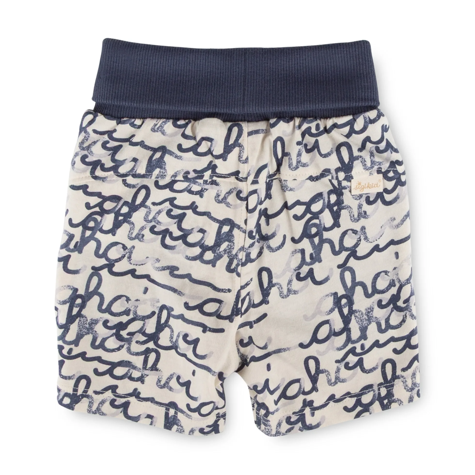 Baby Bermuda mit "Ahoi" Print, weiß