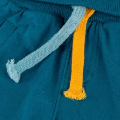 Baby Bermudas mit Aufschlag Fahrzeuge, blaugrün