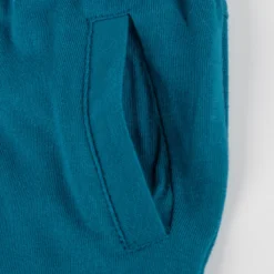 Baby Bermudas mit Aufschlag Fahrzeuge, blaugrün