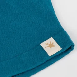 Baby Bermudas mit Aufschlag Fahrzeuge, blaugrün