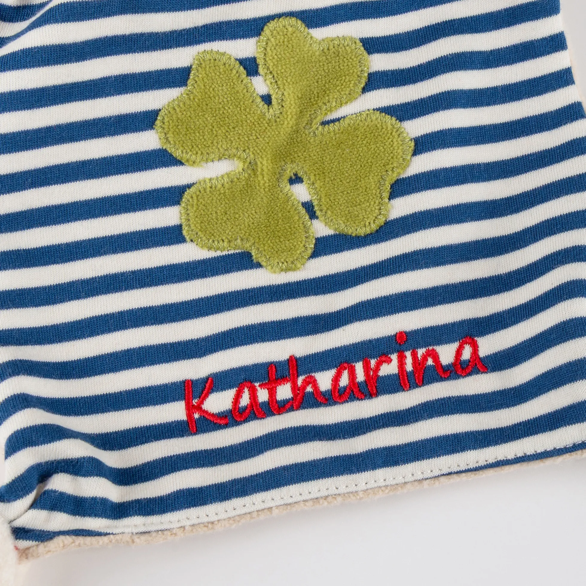 Baby Bio Schnuffeltuch Hase mit Name, Green