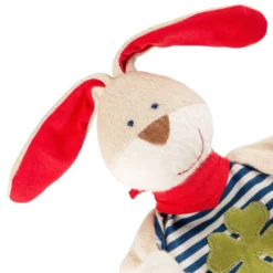 Baby Bio Schnuffeltuch Hase mit Name, Green