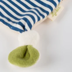 Baby Bio Schnuffeltuch Hase mit Name, Green
