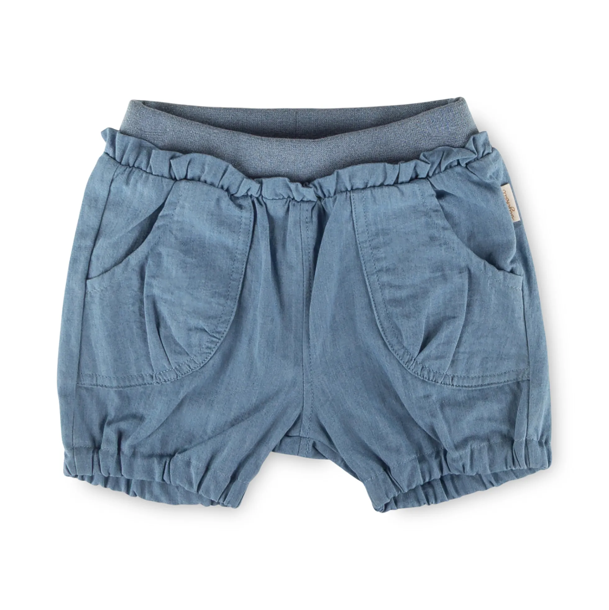 Baby Chambray-Shorts, hellblau
