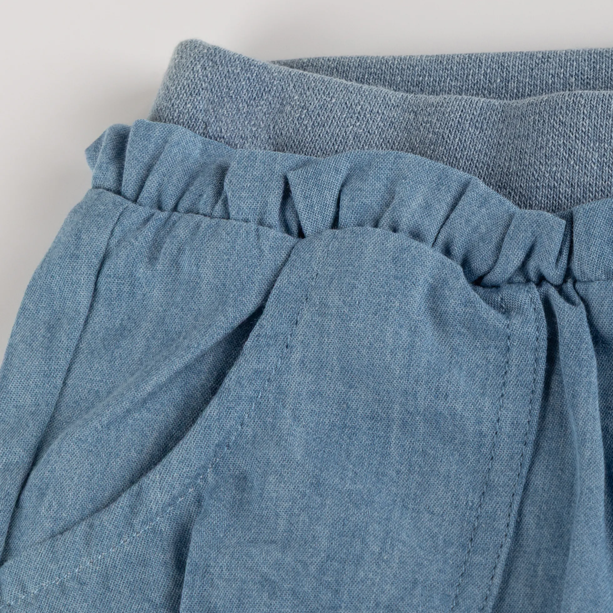 Baby Chambray-Shorts, hellblau