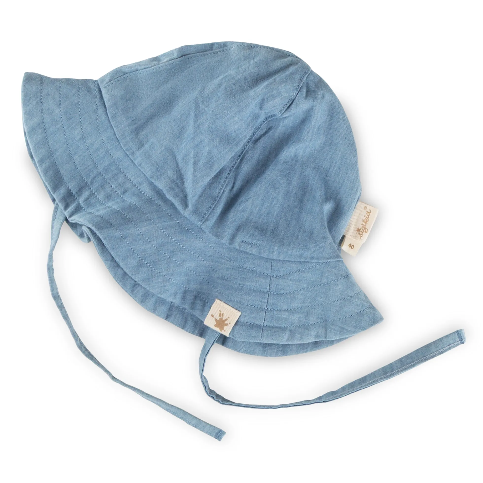 Baby Chambray Sommerhut, hellblau