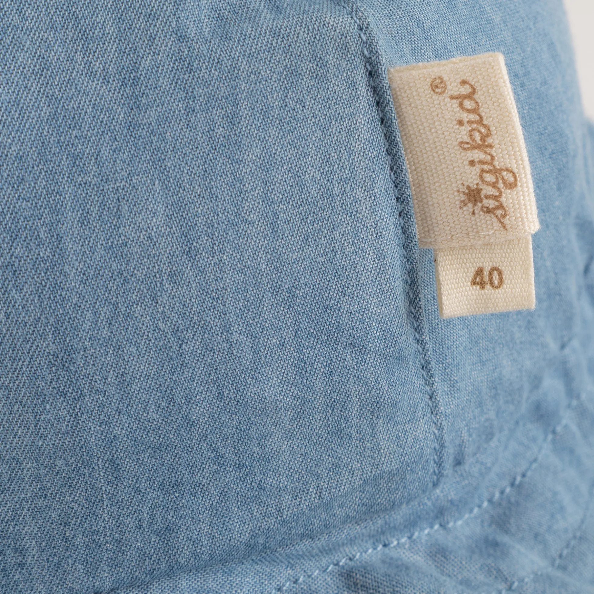 Baby Chambray Sommerhut, hellblau