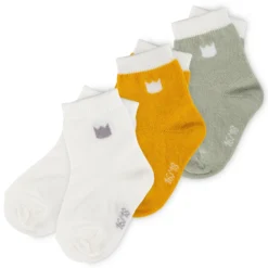 Baby 3er Sockenset , Krönchen