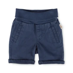Baby Gabardine Bermuda Tiger & Löwe, dunkelblau