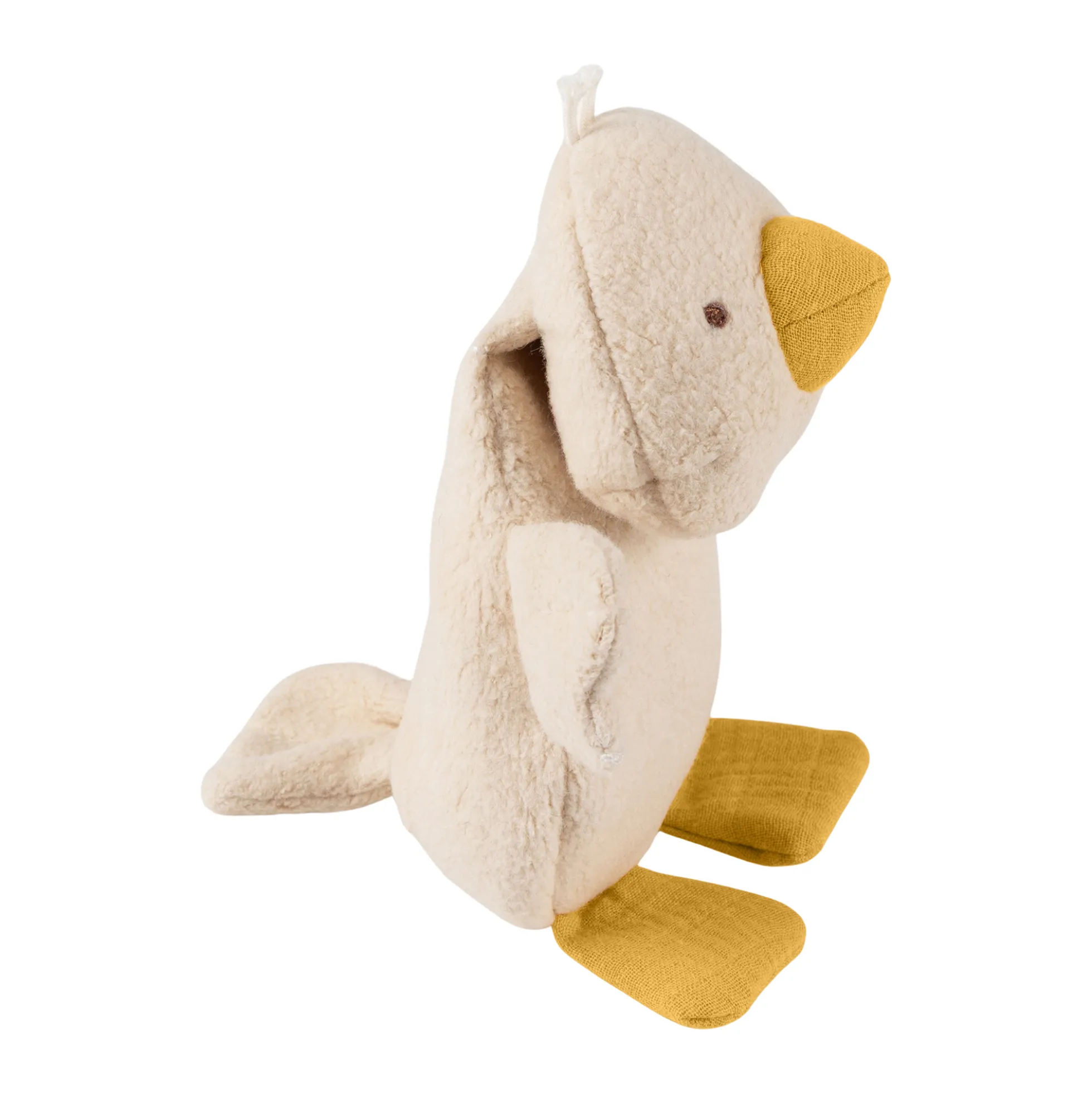 Baby Greifling Gans mit Knister- und Quietschfunktion, beige