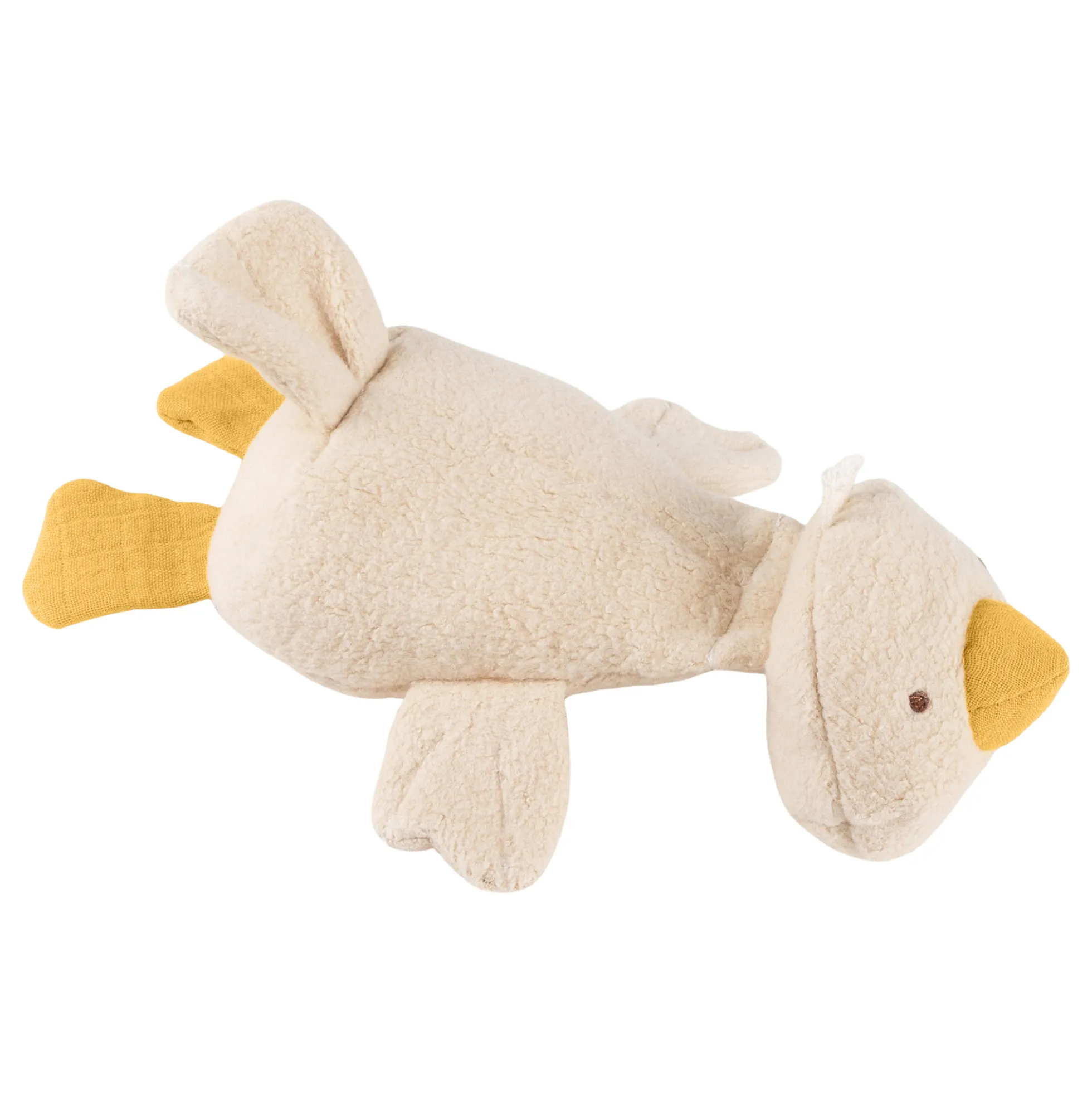 Baby Greifling Gans mit Knister- und Quietschfunktion, beige
