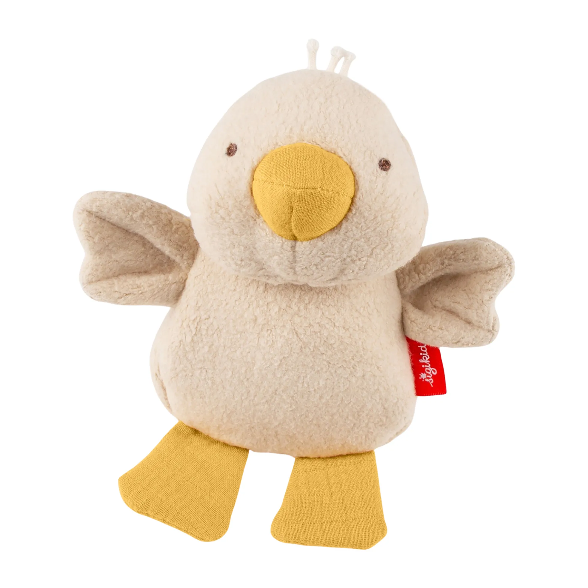 Baby Greifling Gans mit Knister- und Quietschfunktion, beige