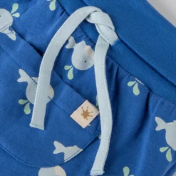 Baby Hose Wal Print, blau