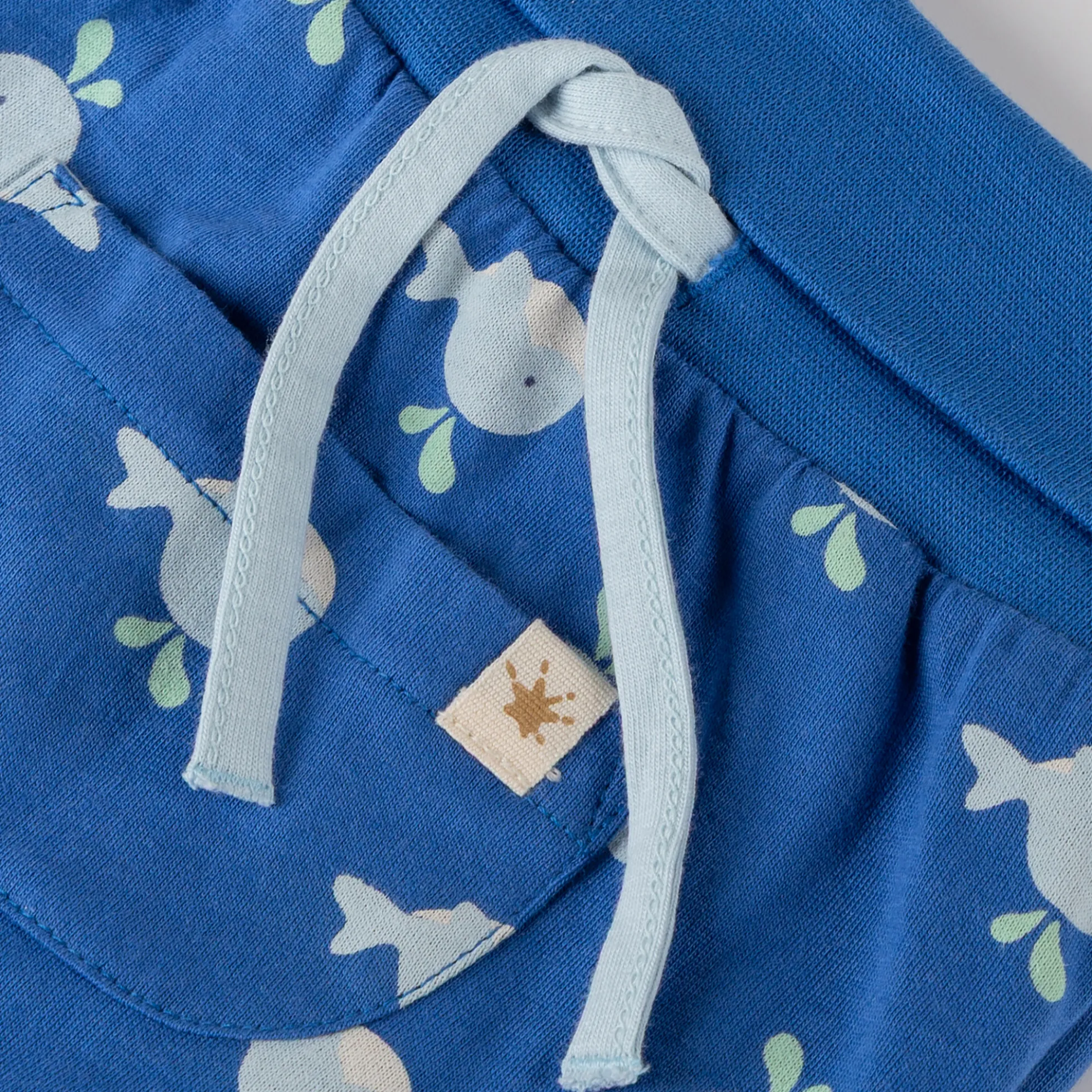Baby Hose Wal Print, blau