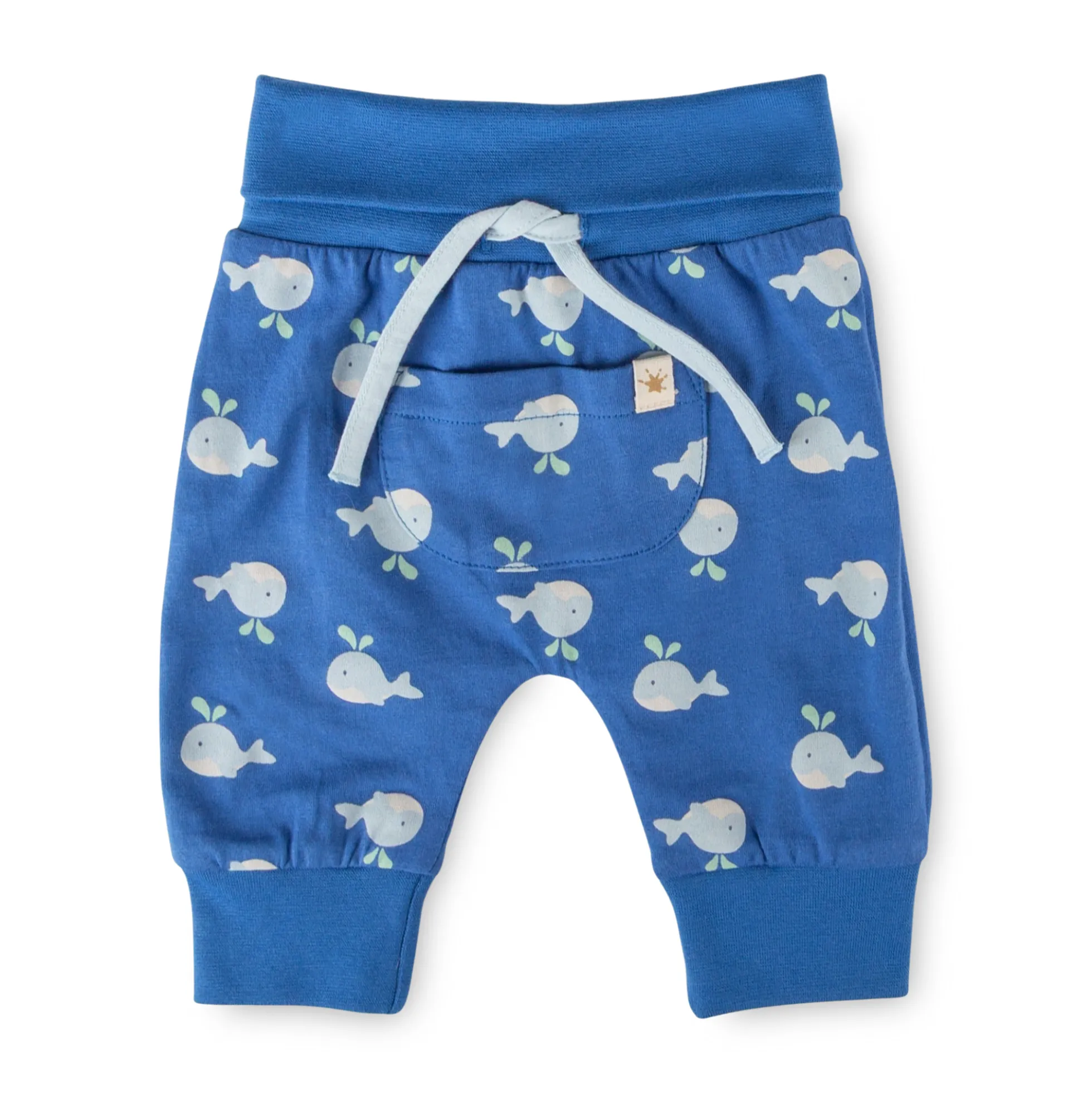 Baby Hose Wal Print, blau
