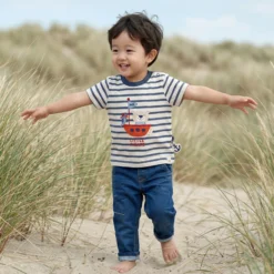 Babyjeans aus Sweat Denim, dunkelblau