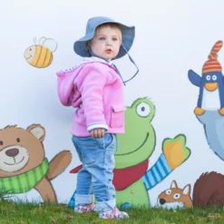 Babyjeans zum Krempeln mit heller Waschung