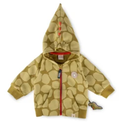 Baby Kapuzen-Sweatjacke khaki, Dino Fun