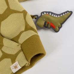 Baby Kapuzen-Sweatjacke khaki, Dino Fun