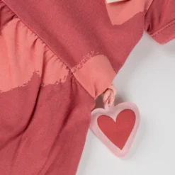 Baby Kleid mit Herzchen Print, rosarot