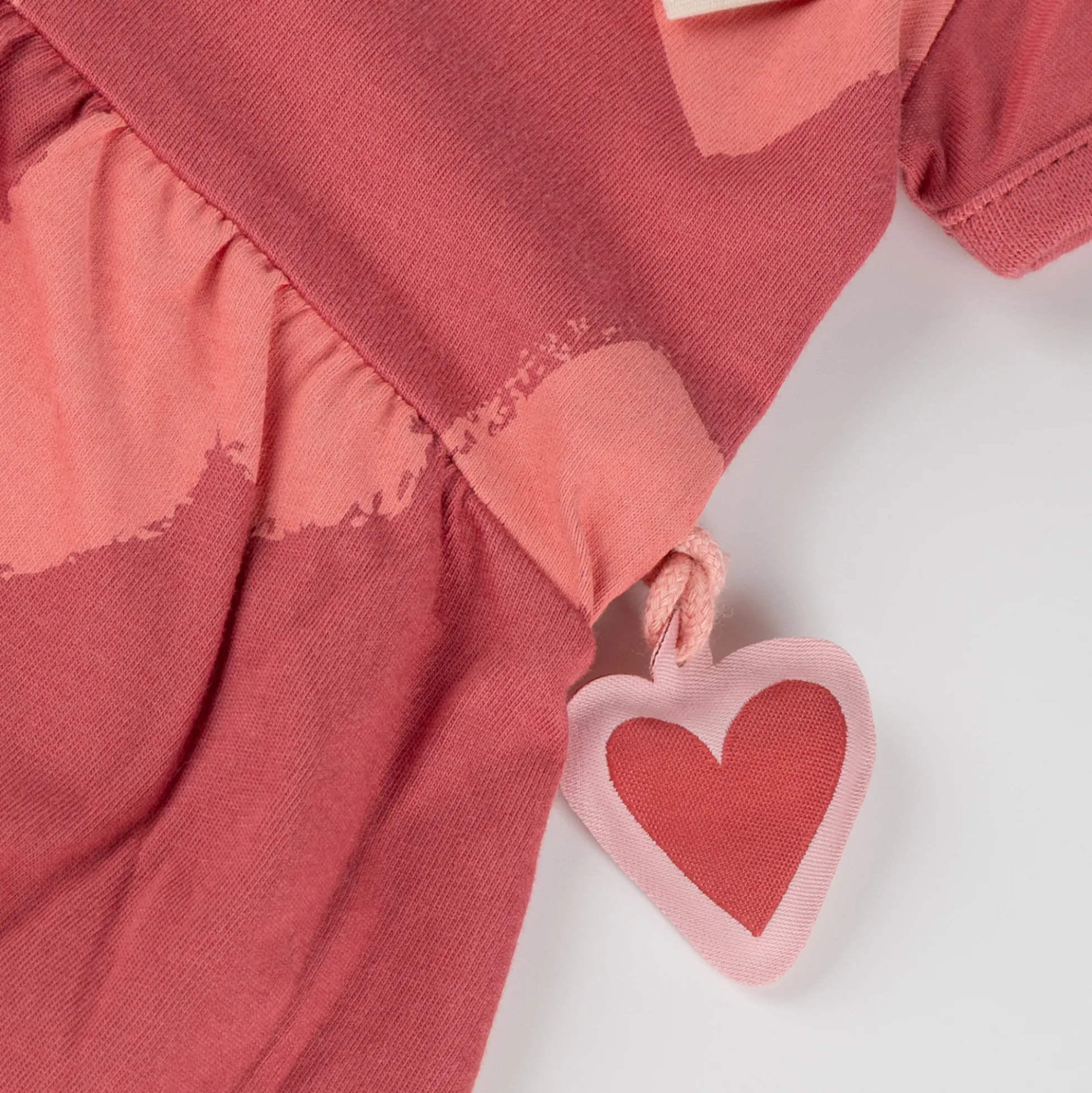 Baby Kleid mit Herzchen Print, rosarot