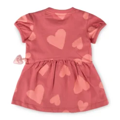 Baby Kleid mit Herzchen Print, rosarot