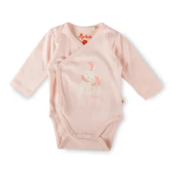 Baby Langarm Body Häschen, rosa