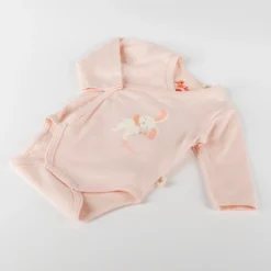 Baby Langarm Body Häschen, rosa