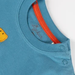 Baby Langarmshirt Dino, blau
