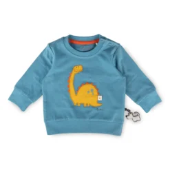 Baby Langarmshirt Dino, blau