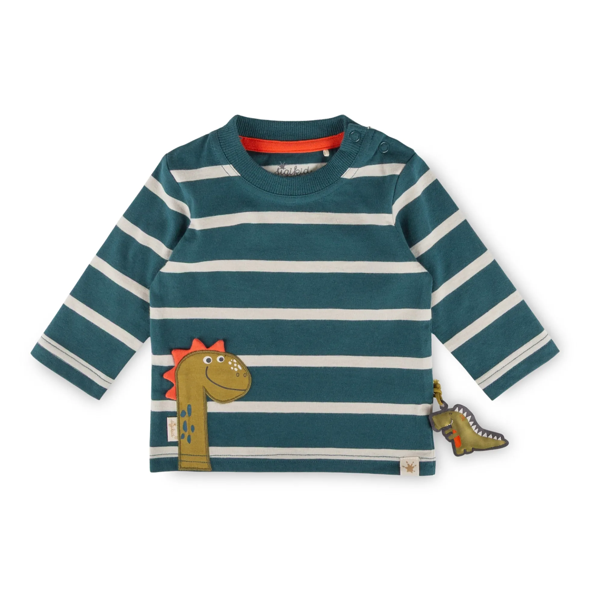 Baby Langarmshirt gestreift, Dino Fun