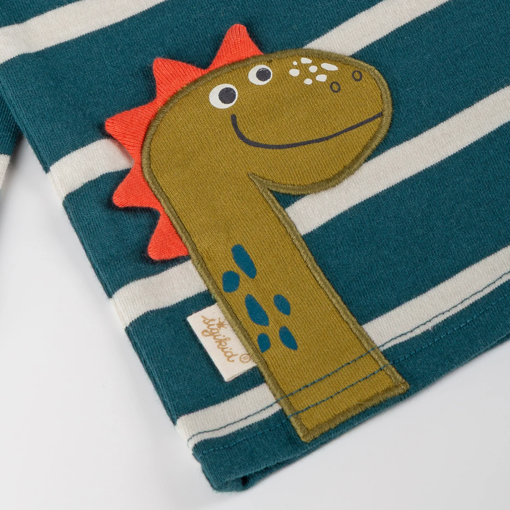 Baby Langarmshirt gestreift, Dino Fun