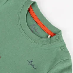 Baby Langarmshirt Hündchen, grün
