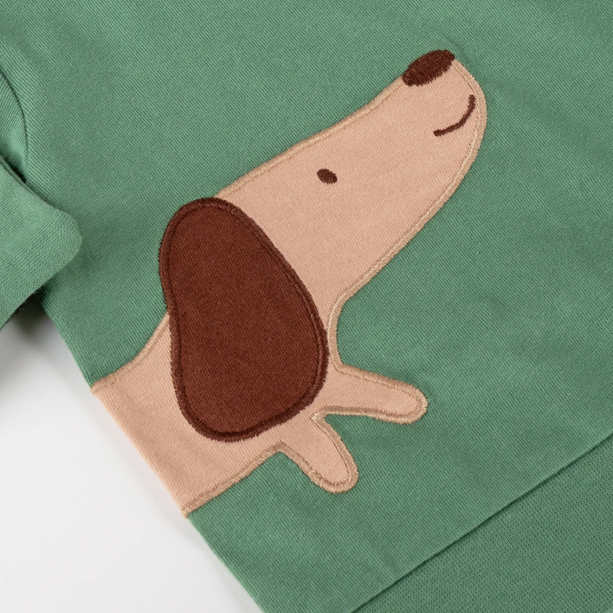 Baby Langarmshirt Hündchen, grün