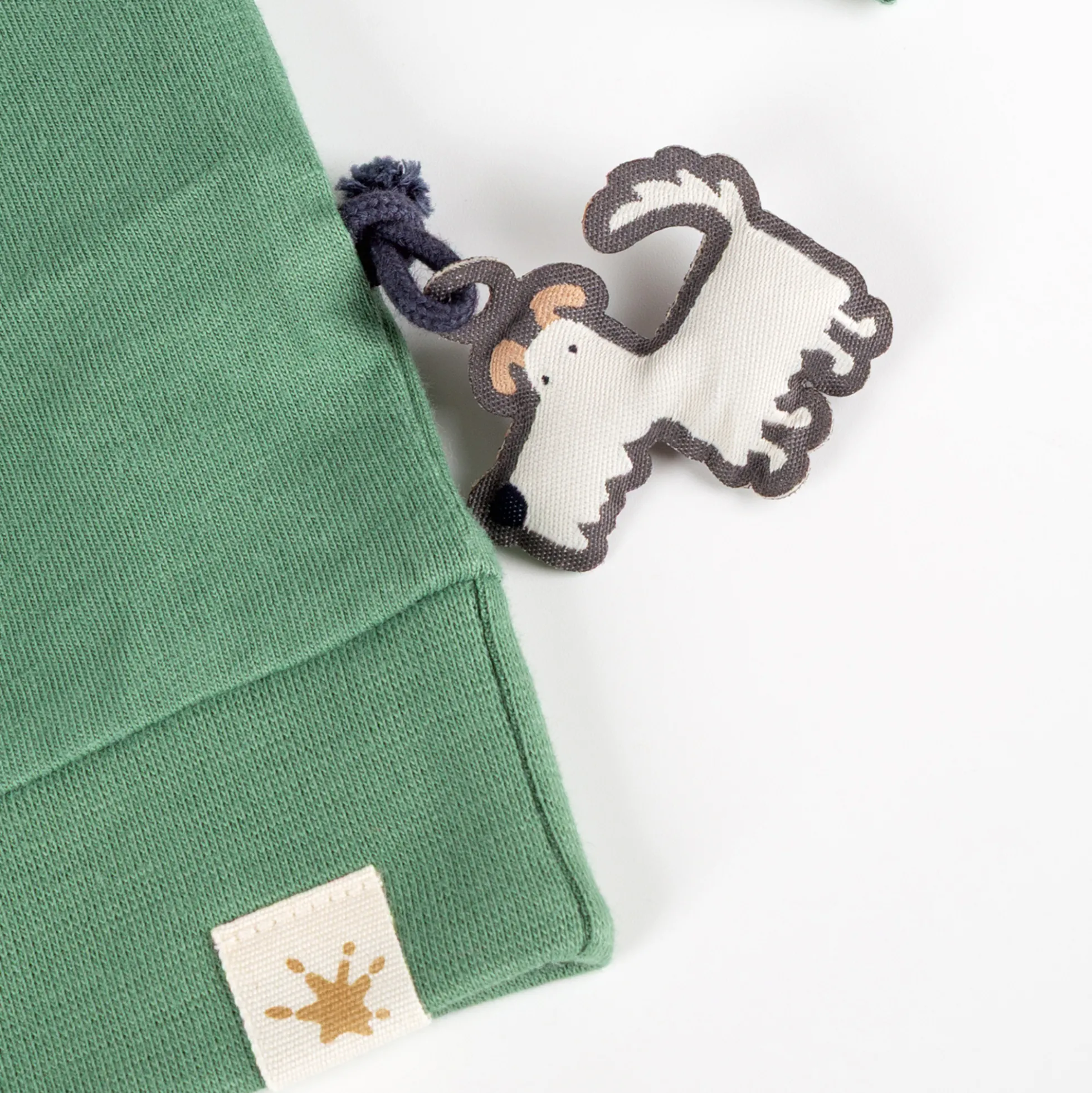 Baby Langarmshirt Hündchen, grün
