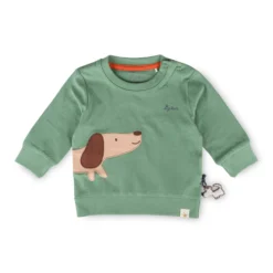 Baby Langarmshirt Hündchen, grün