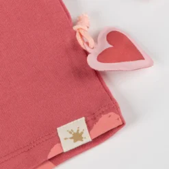 Baby Langarmshirt mit Herzchen, rosarot