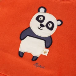 Baby Langarmshirt Panda, orange