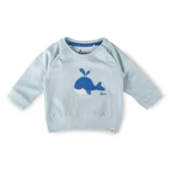 Baby Langarmshirt Wal, blau
