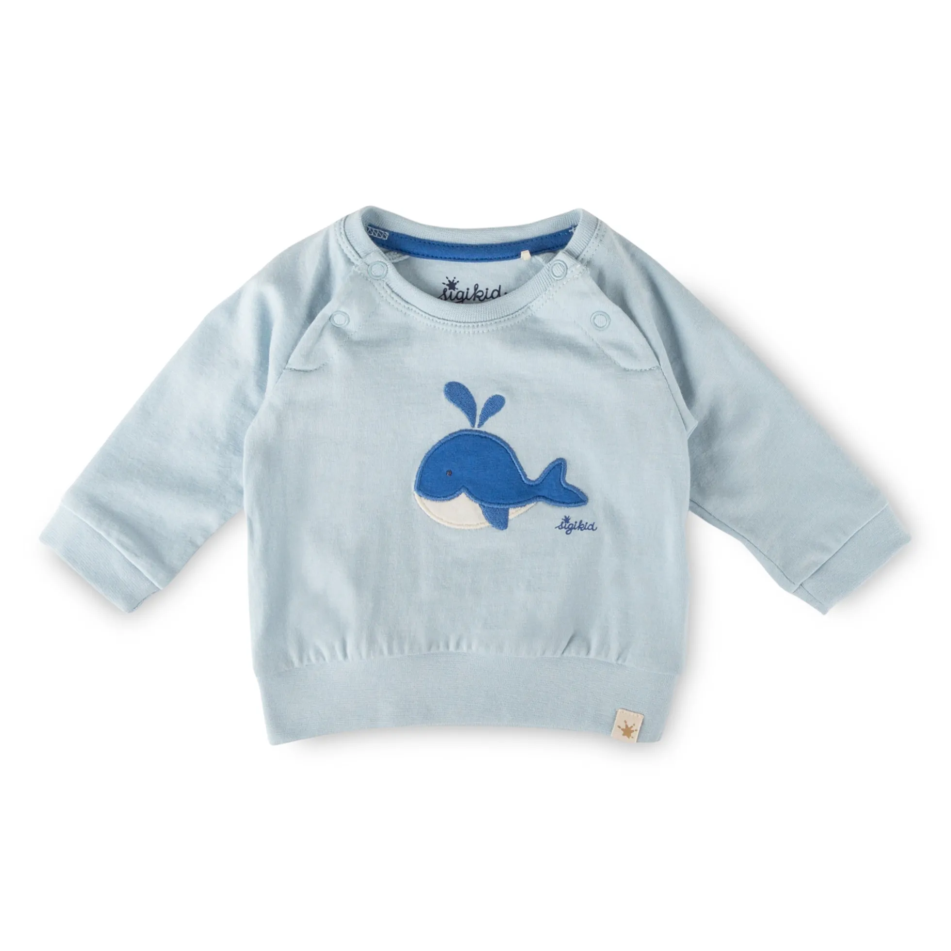 Baby Langarmshirt Wal, blau