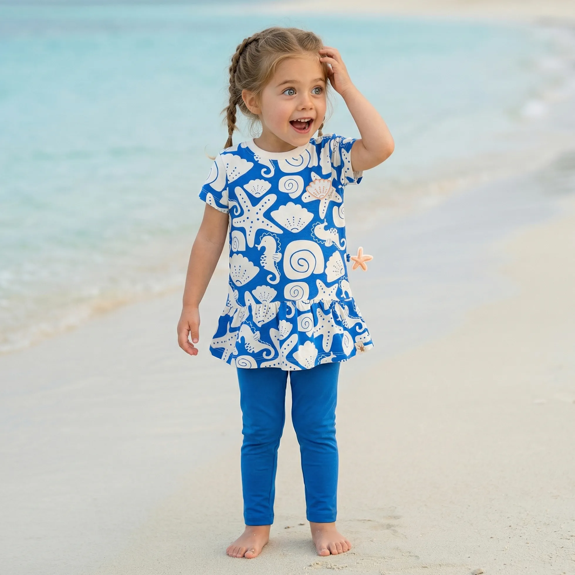 Baby Leggings, blau