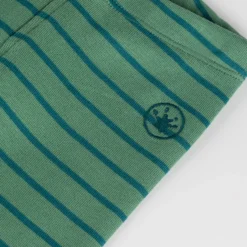 Baby Leggings, grün geringelt