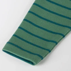 Baby Leggings, grün geringelt