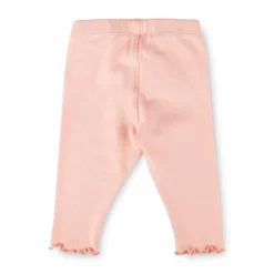 Baby Leggings mit Kräuselsaum, rosa