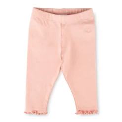 Baby Leggings mit Kräuselsaum, rosa