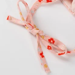 Baby Mütze Blümchen Print, rosa