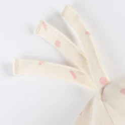 Babymütze cremeweiß/rosa, Petit Croissant