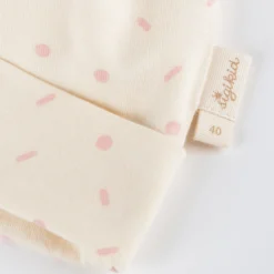 Babymütze cremeweiß/rosa, Petit Croissant