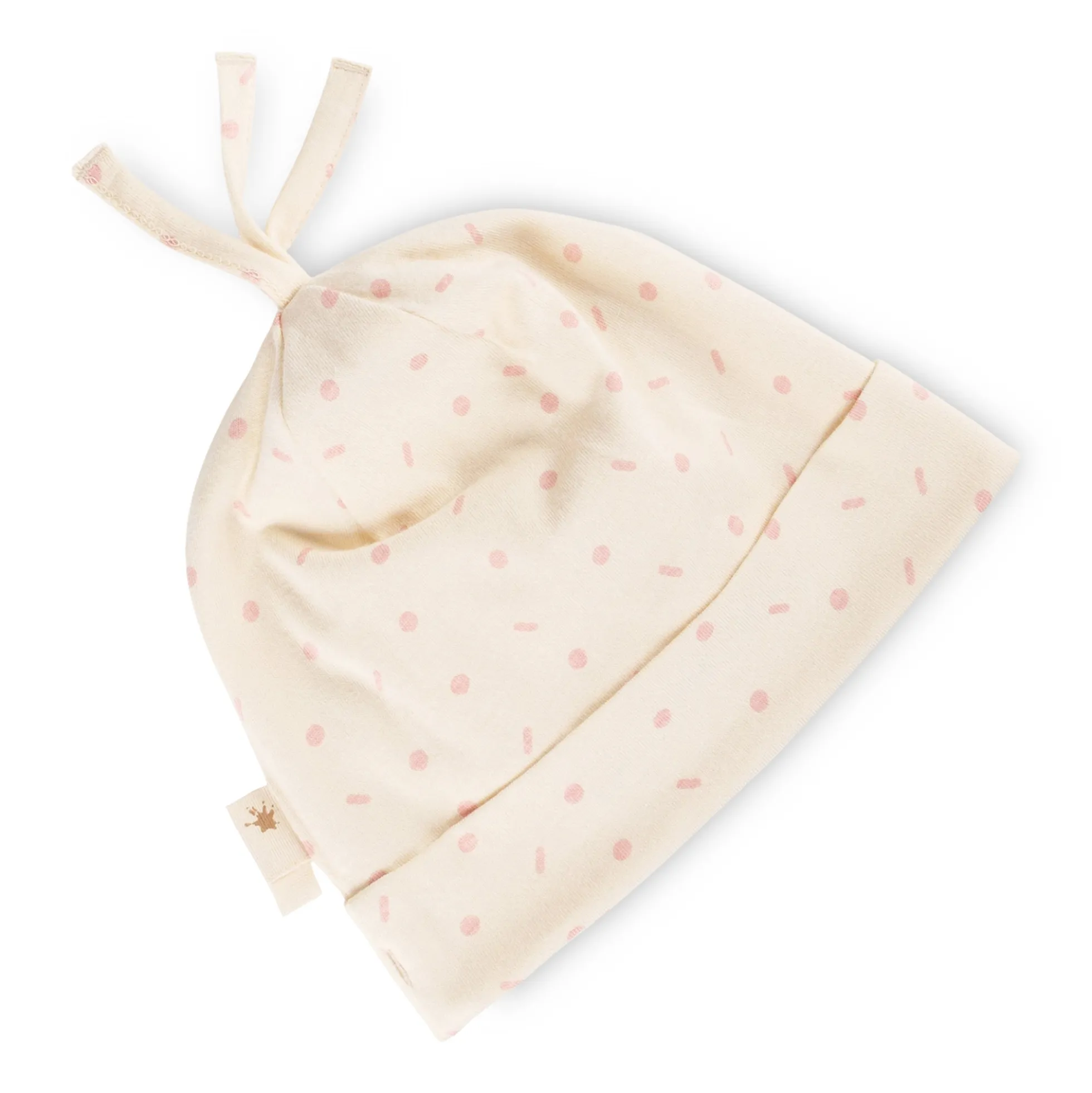 Babymütze cremeweiß/rosa, Petit Croissant